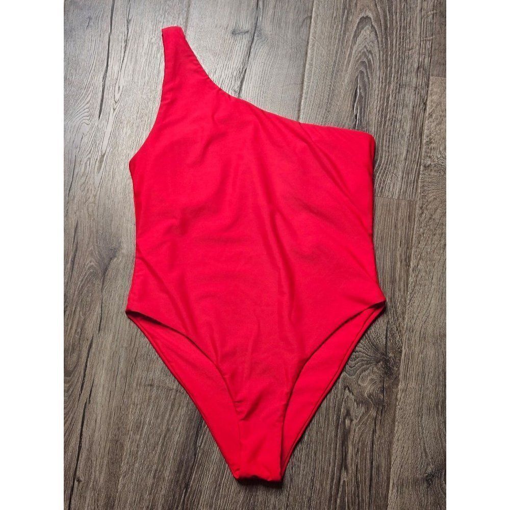 ZAFUL One Shoulder High-Cut Cheeky One-Piece Swimsuit Women's Size 8
